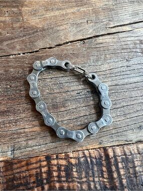 HG Motorcycle/ Bicycle/ Bike Chain Bracelet Tough Rugged Heavy Silver Chrome